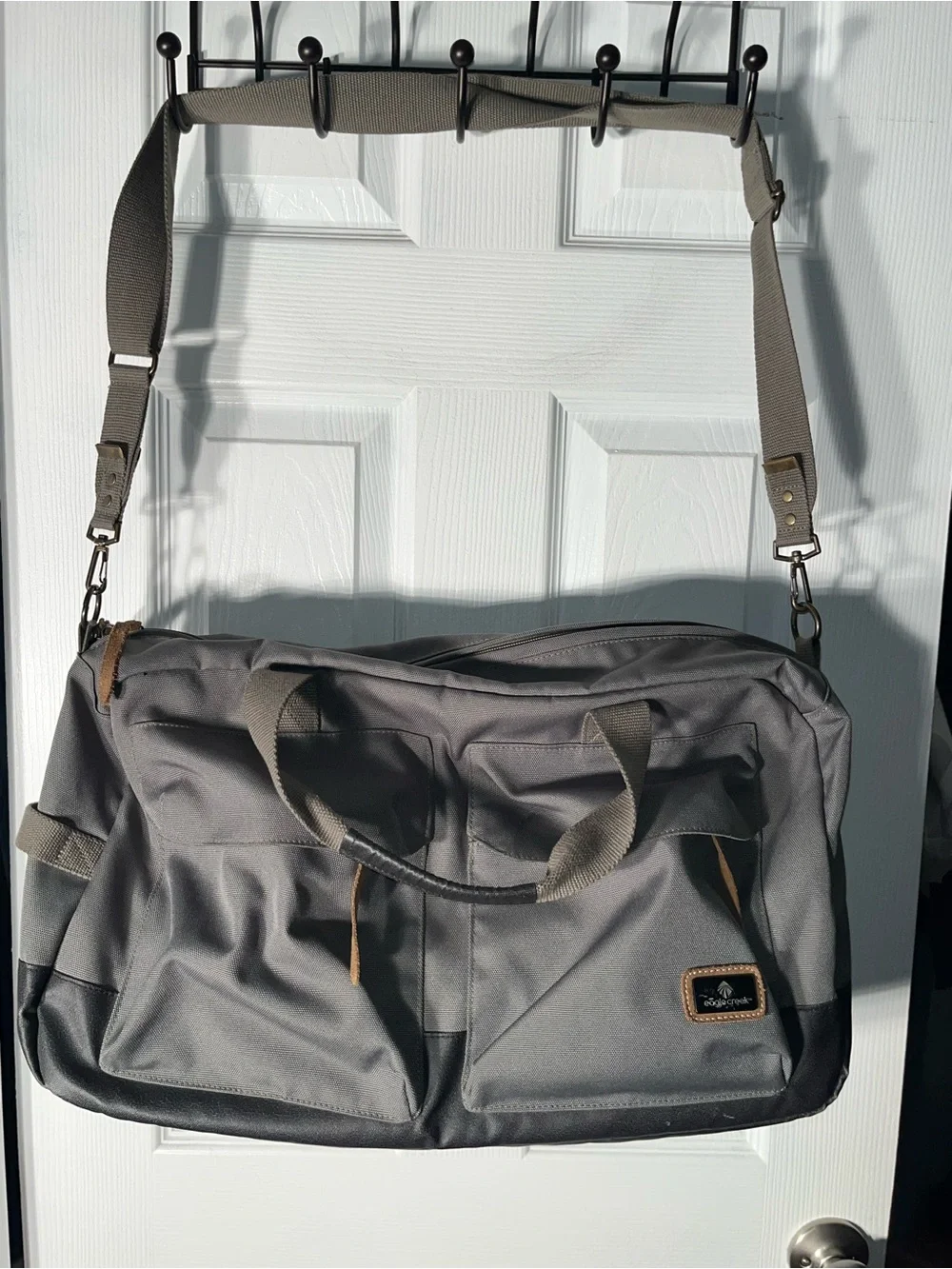 Eagle Creek Carry On Duffle Weekender CorDura Fabric Green Gray